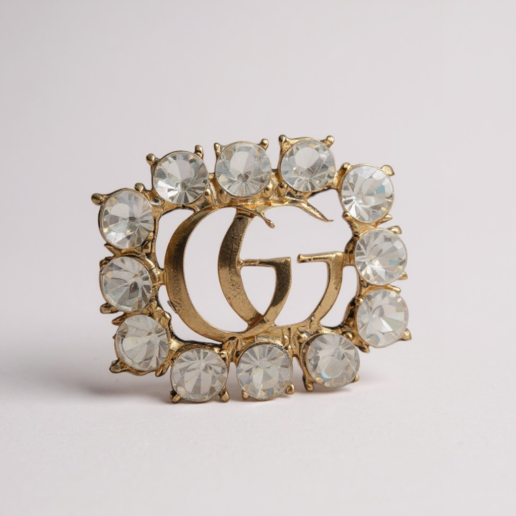 GG Vintage Rhinestone Brooche